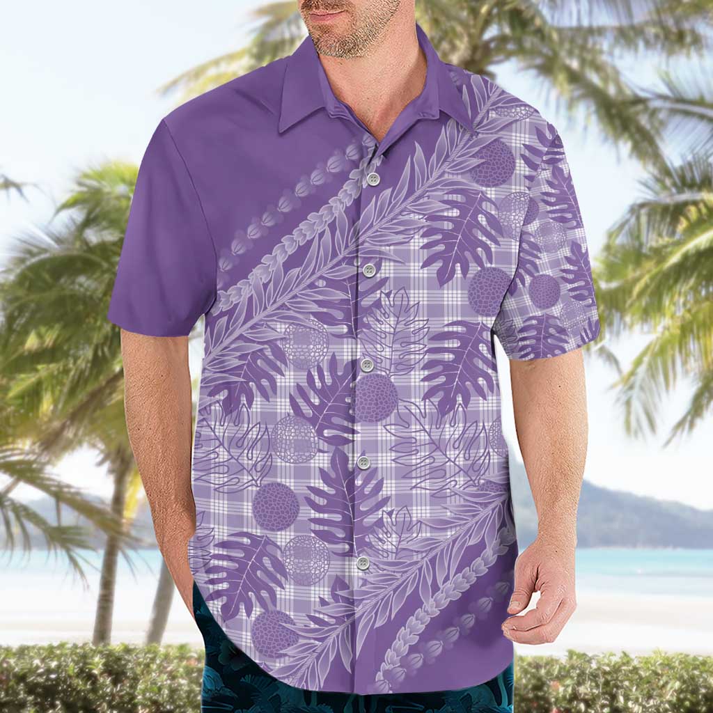 Hawaii Breadfruit Palaka Hawaiian Shirt Poni Maile Lei - Polynesian Pride