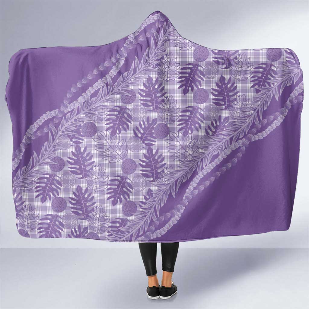 Hawaii Breadfruit Palaka Hooded Blanket Poni Maile Lei - Polynesian Pride