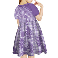 Hawaii Breadfruit Palaka Kid Short Sleeve Dress Poni Maile Lei - Polynesian Pride