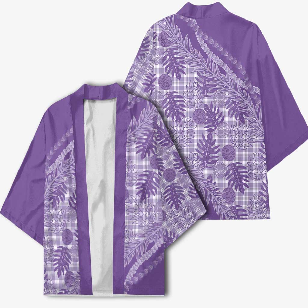Hawaii Breadfruit Palaka Kimono Poni Maile Lei - Polynesian Pride