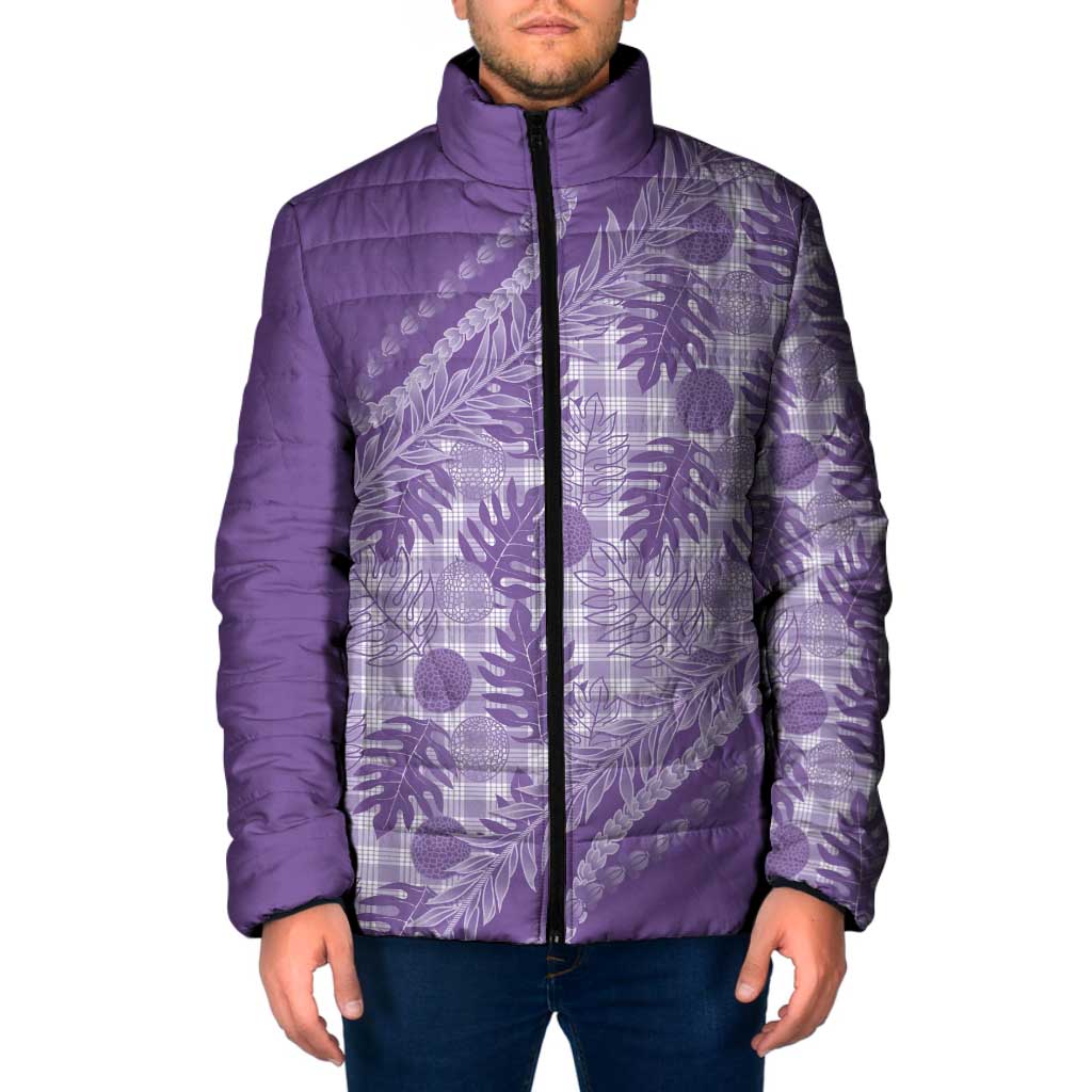 Hawaii Breadfruit Palaka Padded Jacket Poni Maile Lei - Polynesian Pride