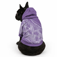Hawaii Breadfruit Palaka Pet Hoodie Poni Maile Lei