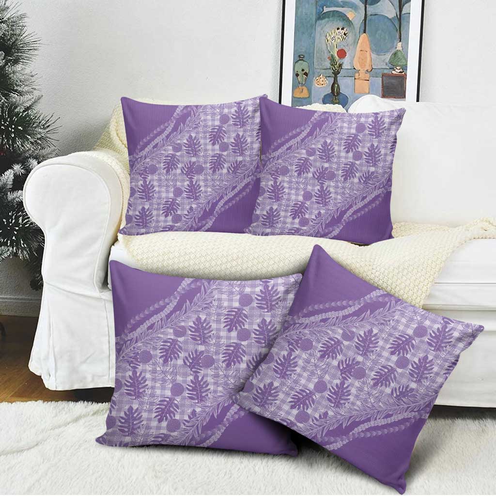 Hawaii Breadfruit Palaka Pillow Cover Poni Maile Lei - Polynesian Pride