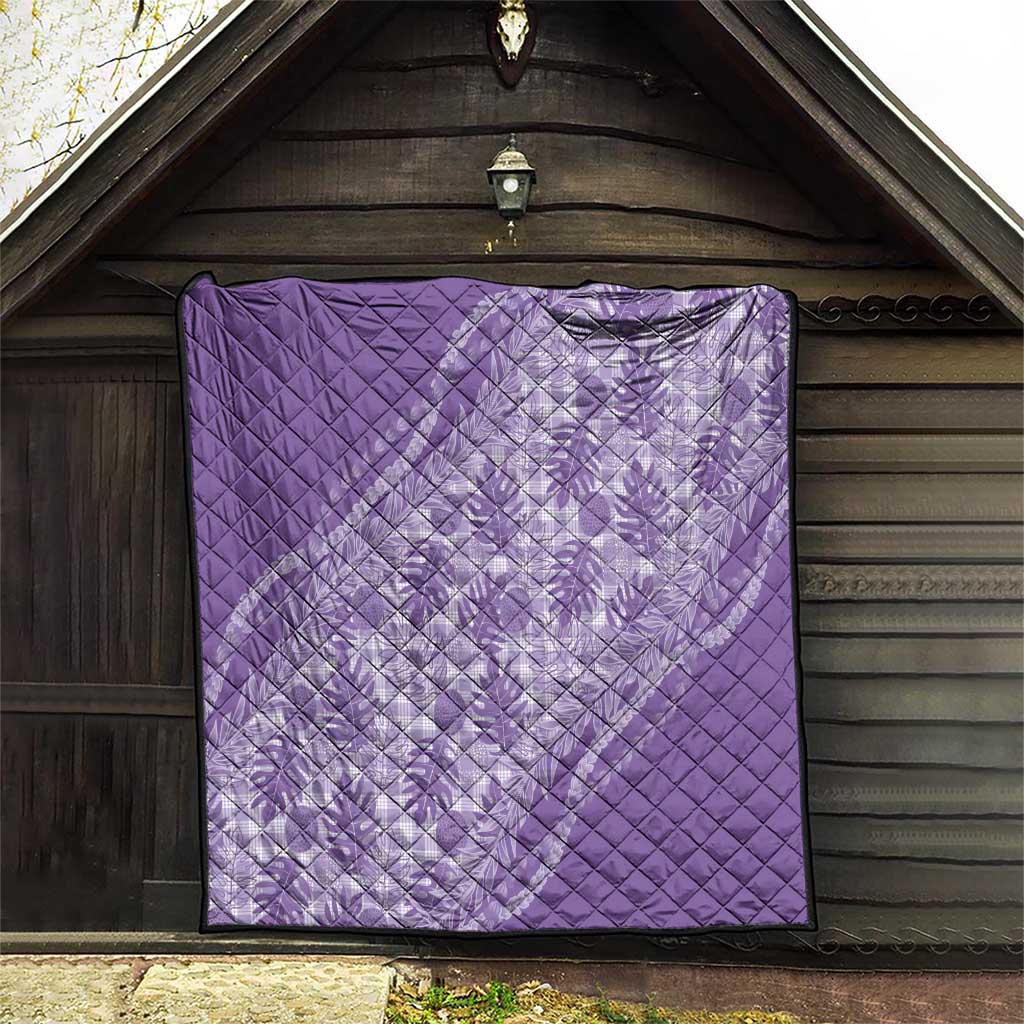 Hawaii Breadfruit Palaka Quilt Poni Maile Lei - Polynesian Pride