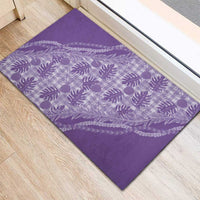 Hawaii Breadfruit Palaka Rubber Doormat Poni Maile Lei - Polynesian Pride