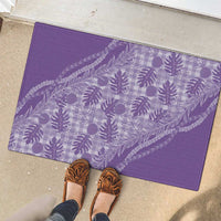 Hawaii Breadfruit Palaka Rubber Doormat Poni Maile Lei - Polynesian Pride