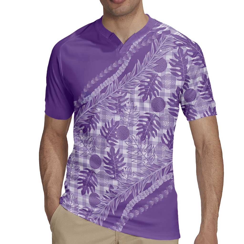 Hawaii Breadfruit Palaka Rugby Jersey Poni Maile Lei - Polynesian Pride