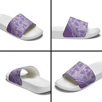 Hawaii Breadfruit Palaka Slide Sandals Poni Maile Lei - Polynesian Pride