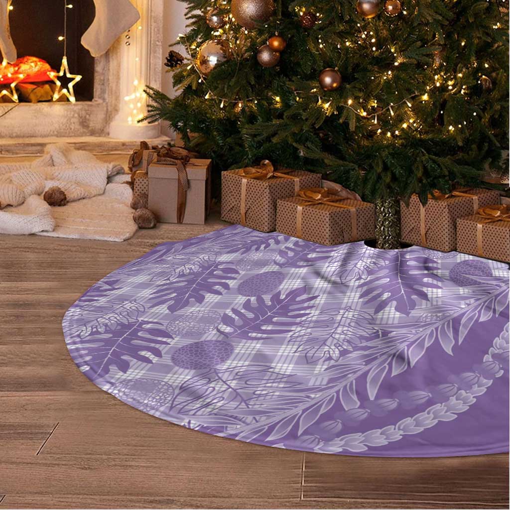 Hawaii Breadfruit Palaka Tree Skirt Poni Maile Lei - Polynesian Pride