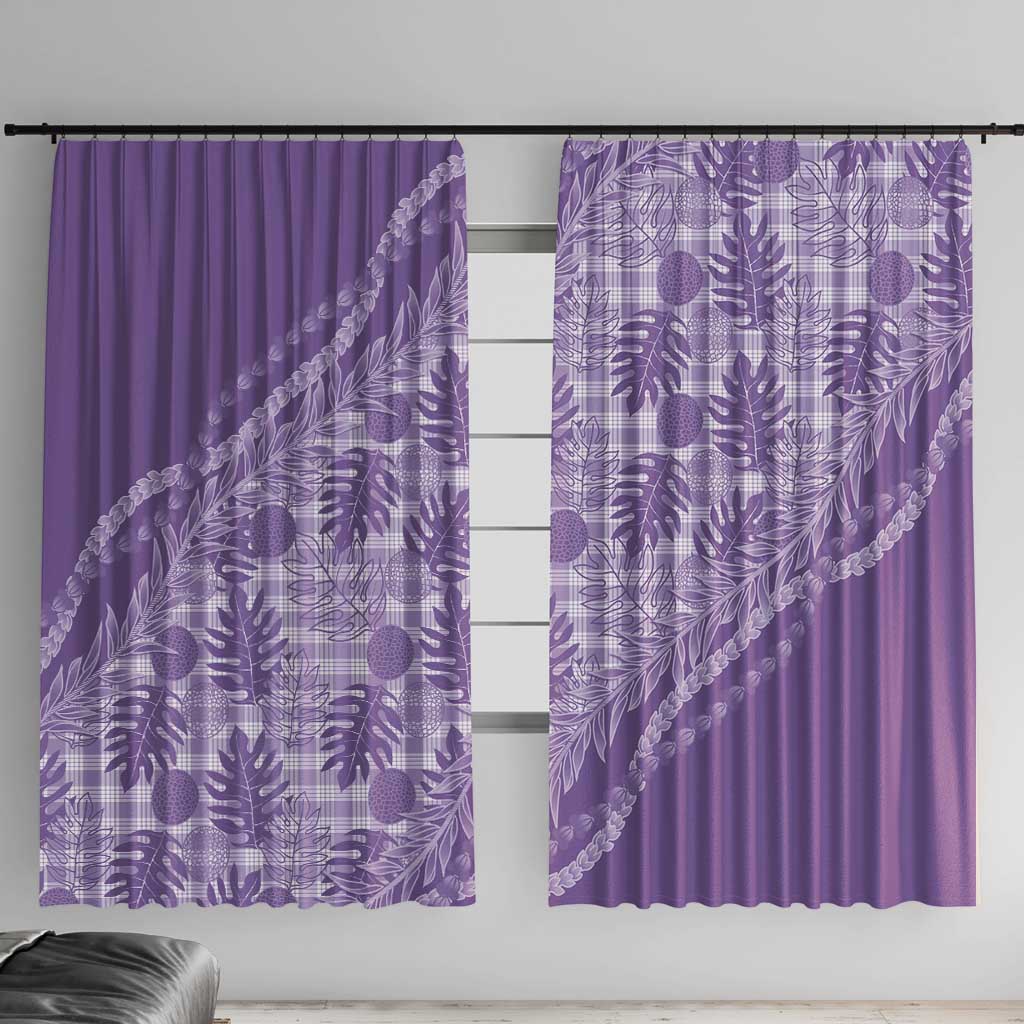 Hawaii Breadfruit Palaka Window Curtain Poni Maile Lei - Polynesian Pride
