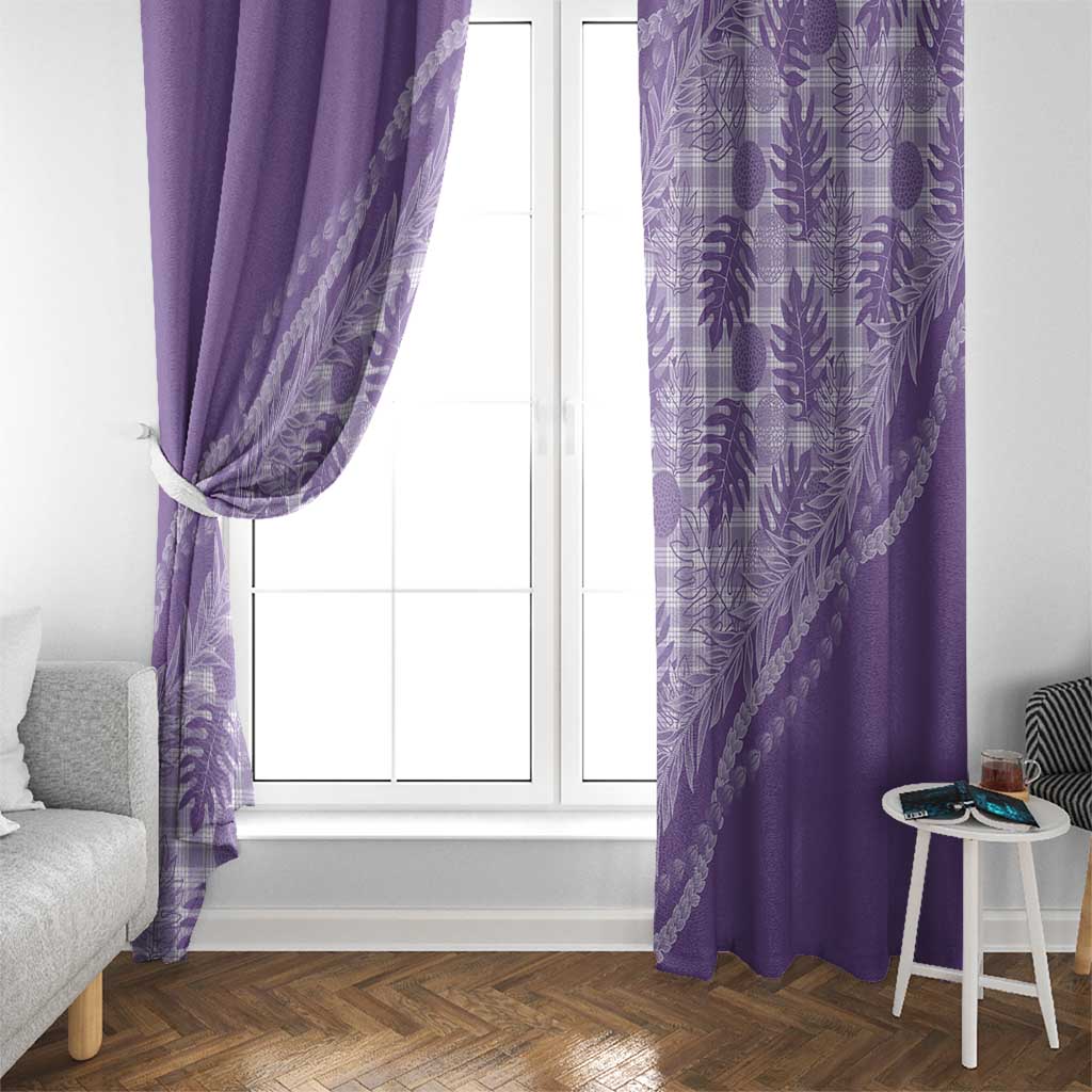 Hawaii Breadfruit Palaka Window Curtain Poni Maile Lei - Polynesian Pride