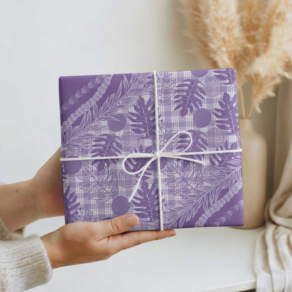 Hawaii Breadfruit Palaka Wrapping Paper Poni Maile Lei - Polynesian Pride