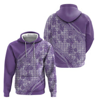 Hawaii Breadfruit Palaka Zip Hoodie Poni Maile Lei - Polynesian Pride