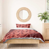 Hawaii Breadfruit Palaka Bedding Set Ulaula Maile Lei - Polynesian Pride