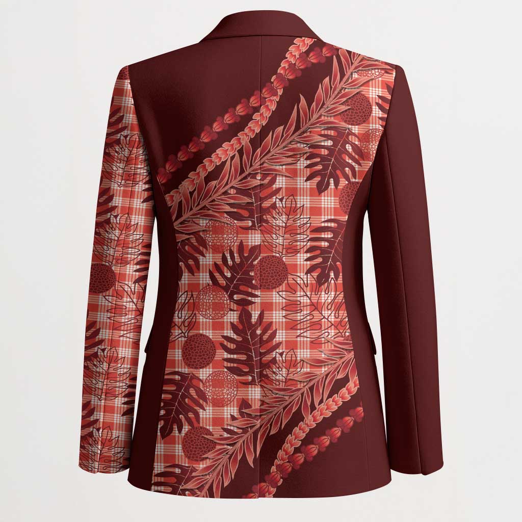 Hawaii Breadfruit Palaka Blazer Ulaula Maile Lei - Polynesian Pride