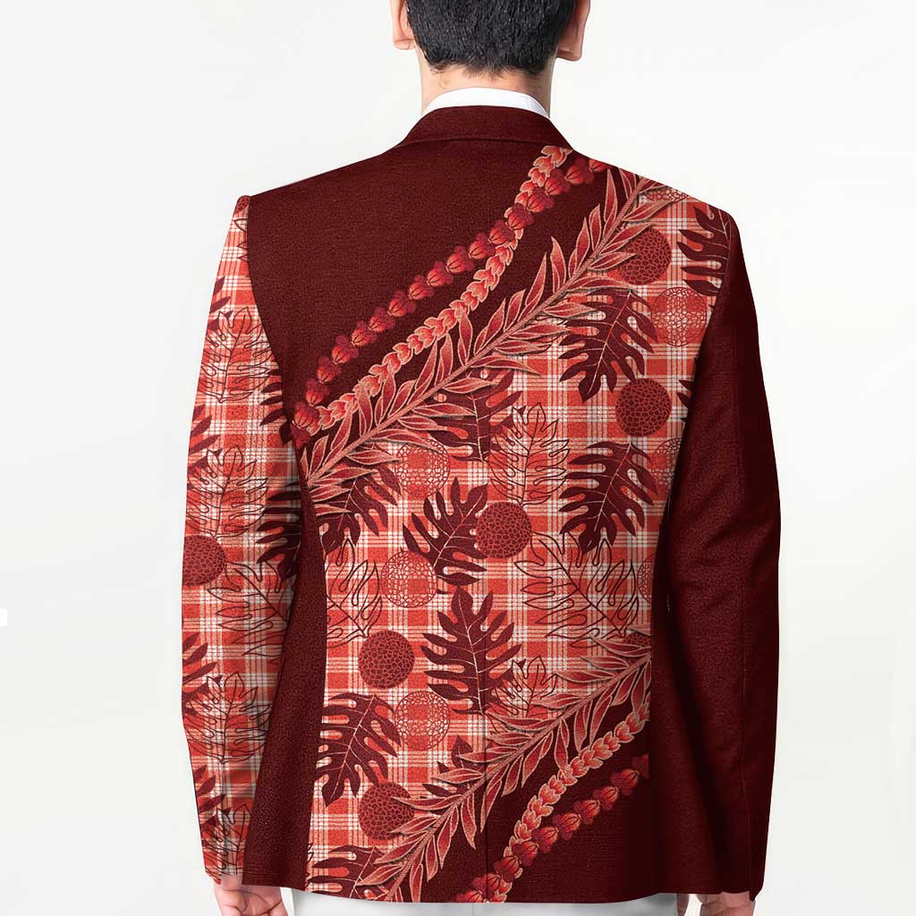 Hawaii Breadfruit Palaka Blazer Ulaula Maile Lei - Polynesian Pride