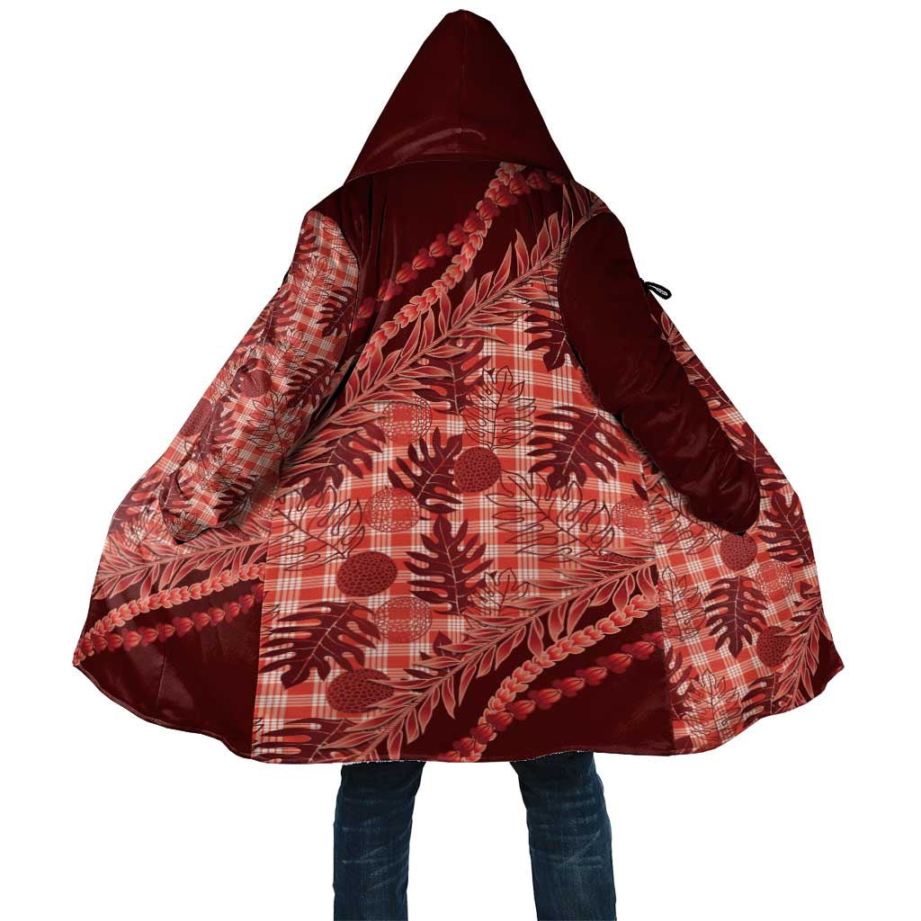 Hawaii Breadfruit Palaka Cloak Ulaula Maile Lei - Polynesian Pride