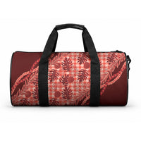 Hawaii Breadfruit Palaka Duffle Bag Ulaula Maile Lei LT9 One size Red - Polynesian Pride