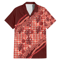 Hawaii Breadfruit Palaka Family Matching Mermaid Dress and Hawaiian Shirt Ulaula Maile Lei - Polynesian Pride