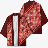 Hawaii Breadfruit Palaka Kimono Ulaula Maile Lei - Polynesian Pride