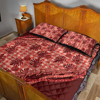 Hawaii Breadfruit Palaka Quilt Bed Set Ulaula Maile Lei - Polynesian Pride