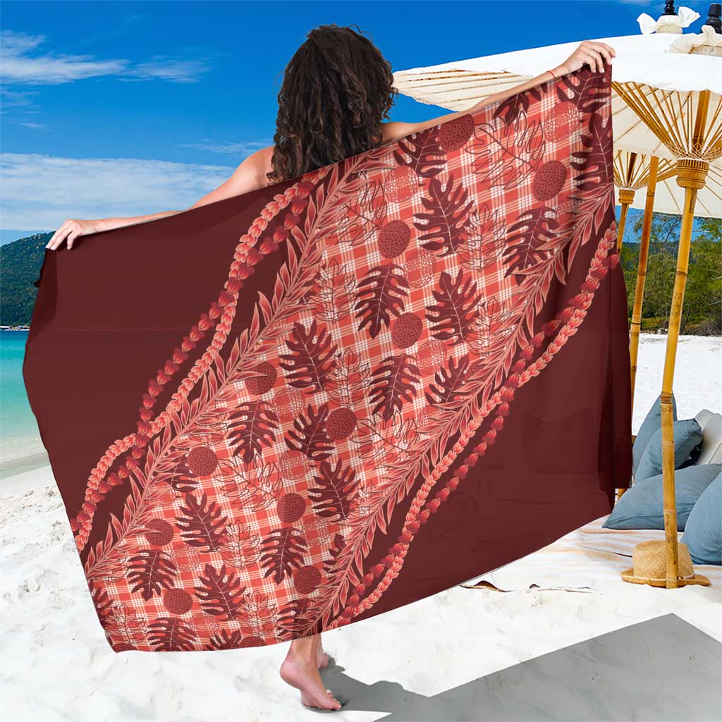 Hawaii Breadfruit Palaka Sarong Ulaula Maile Lei - Polynesian Pride