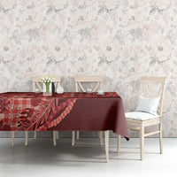 Hawaii Breadfruit Palaka Tablecloth Ulaula Maile Lei - Polynesian Pride