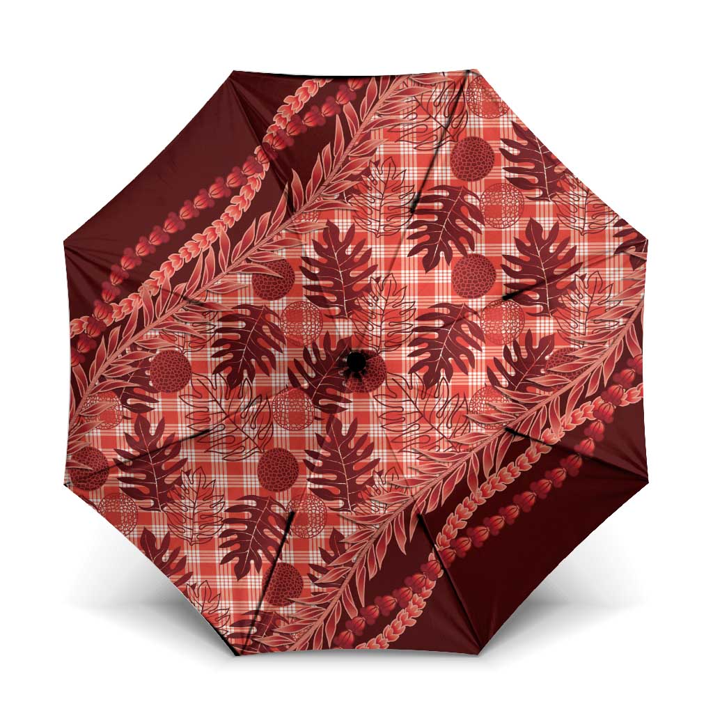 Hawaii Breadfruit Palaka Umbrella Ulaula Maile Lei - Polynesian Pride