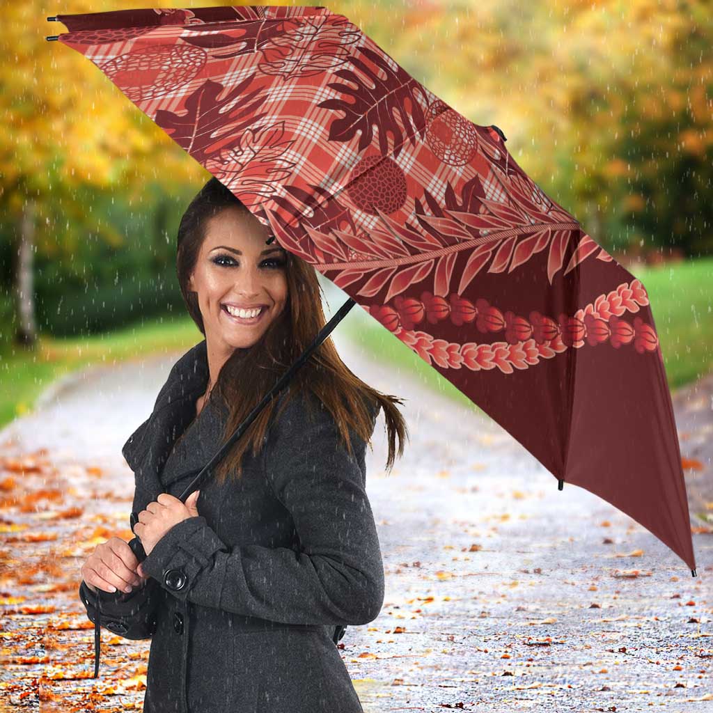 Hawaii Breadfruit Palaka Umbrella Ulaula Maile Lei - Polynesian Pride