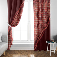 Hawaii Breadfruit Palaka Window Curtain Ulaula Maile Lei - Polynesian Pride