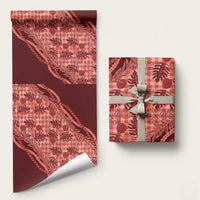 Hawaii Breadfruit Palaka Wrapping Paper Ulaula Maile Lei - Polynesian Pride