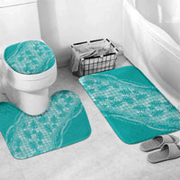 Hawaii Breadfruit Palaka Bathroom Set Polu Opal Maile Lei - Polynesian Pride