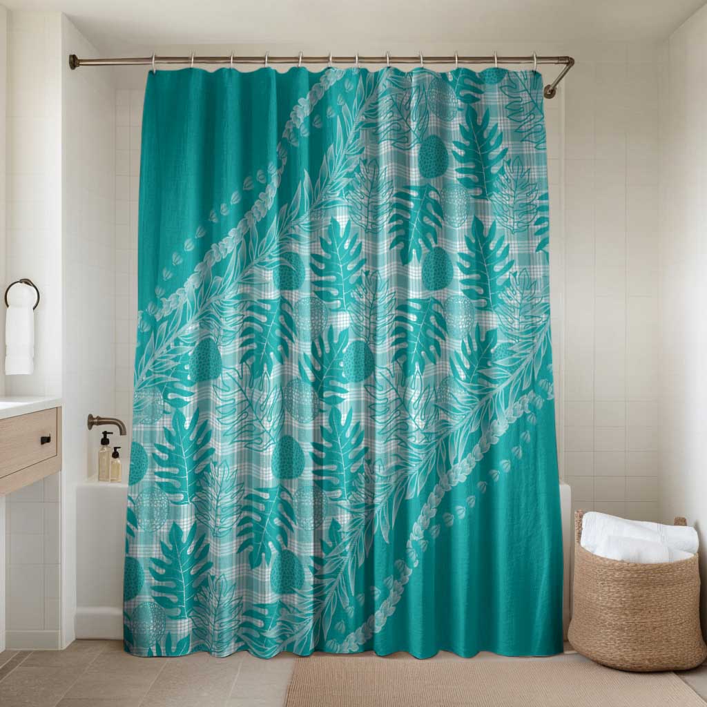 Hawaii Breadfruit Palaka Bathroom Set Polu Opal Maile Lei - Polynesian Pride