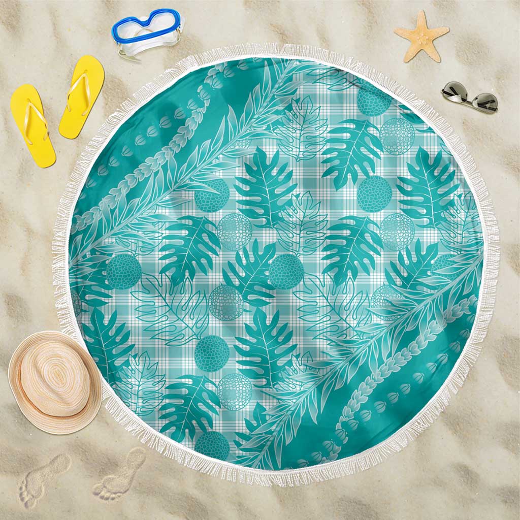 Hawaii Breadfruit Palaka Beach Blanket Polu Opal Maile Lei - Polynesian Pride