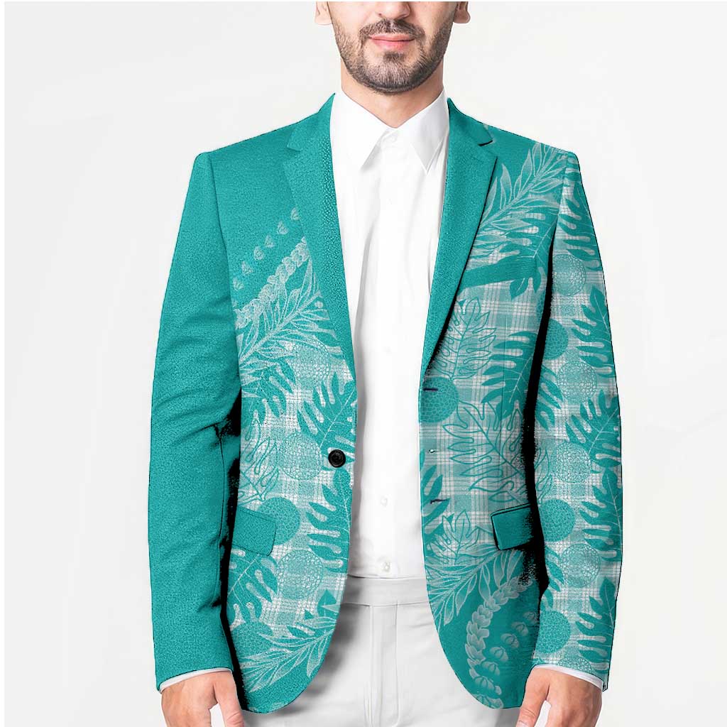 Hawaii Breadfruit Palaka Blazer Polu Opal Maile Lei - Polynesian Pride