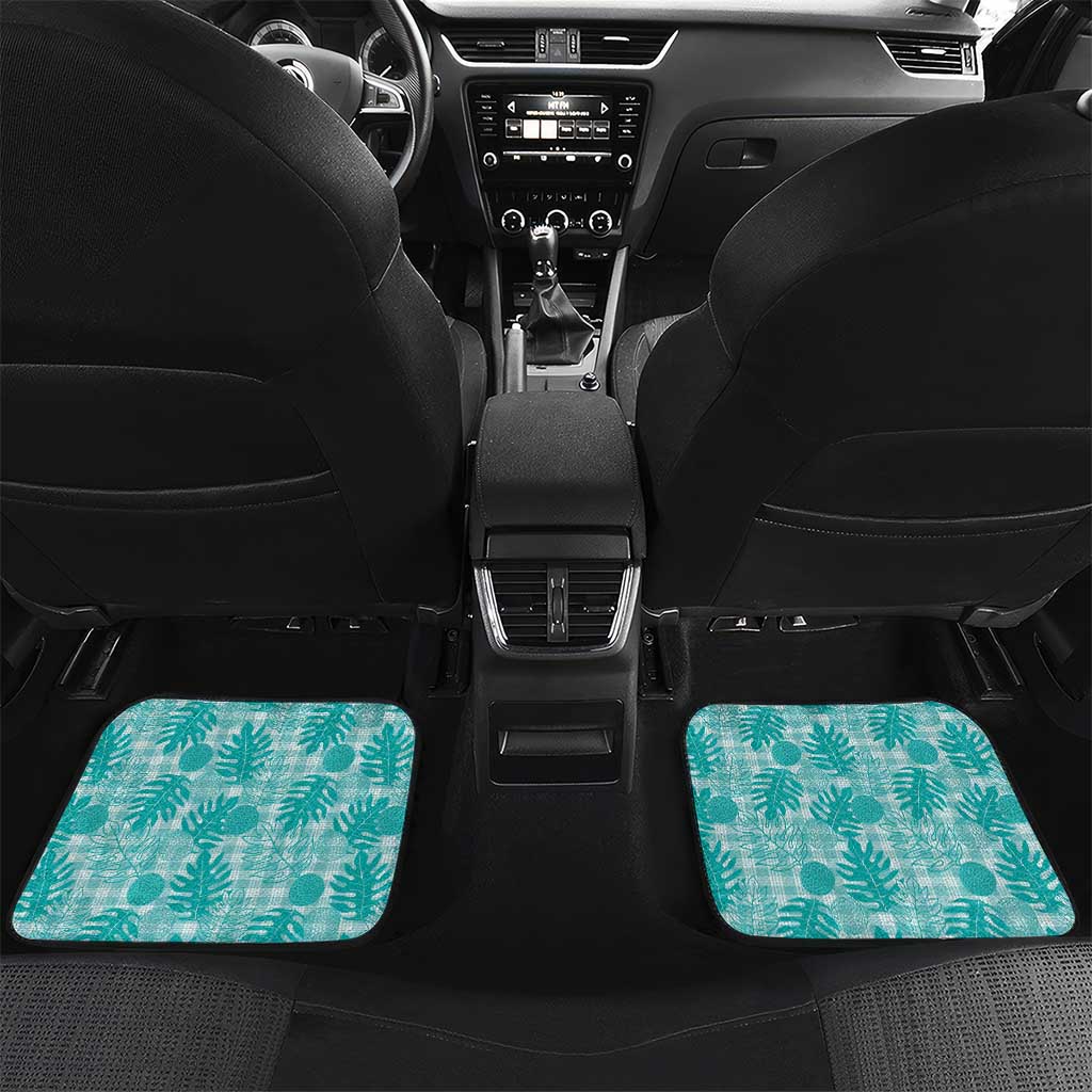 Hawaii Breadfruit Palaka Car Mats Polu Opal Maile Lei - Polynesian Pride