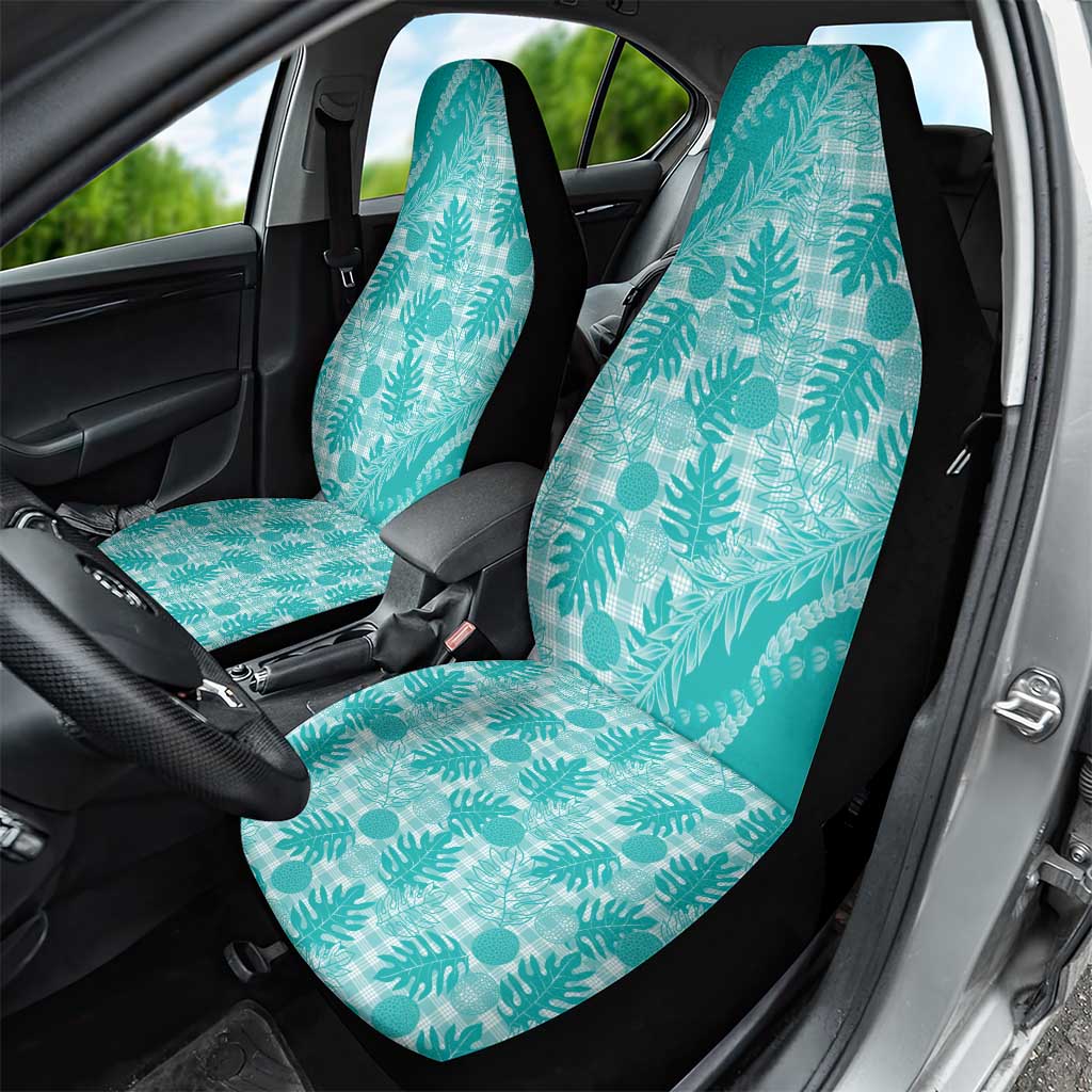 Hawaii Breadfruit Palaka Car Seat Cover Polu Opal Maile Lei - Polynesian Pride