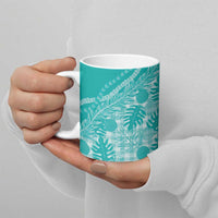 Hawaii Breadfruit Palaka Ceramic Mug Polu Opal Maile Lei - Polynesian Pride