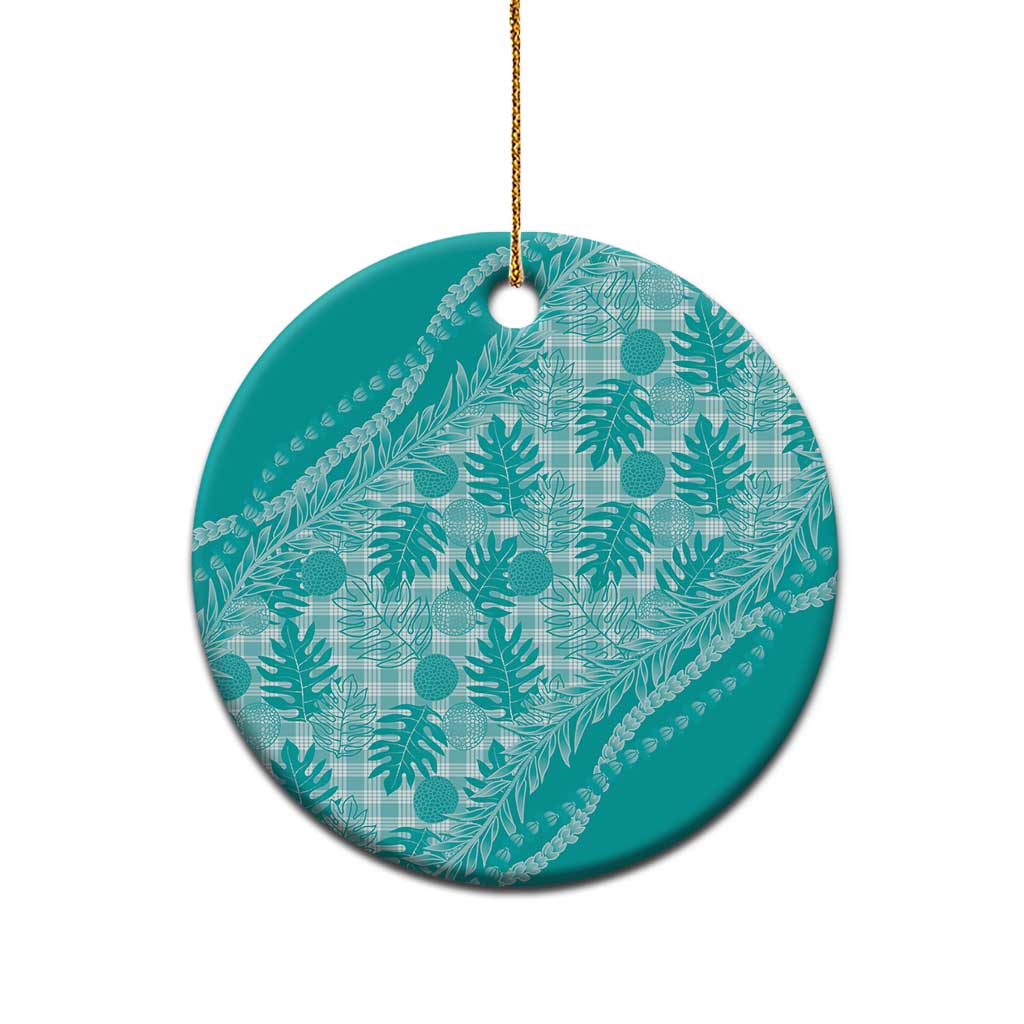 Hawaii Breadfruit Palaka Ceramic Ornament Polu Opal Maile Lei - Polynesian Pride