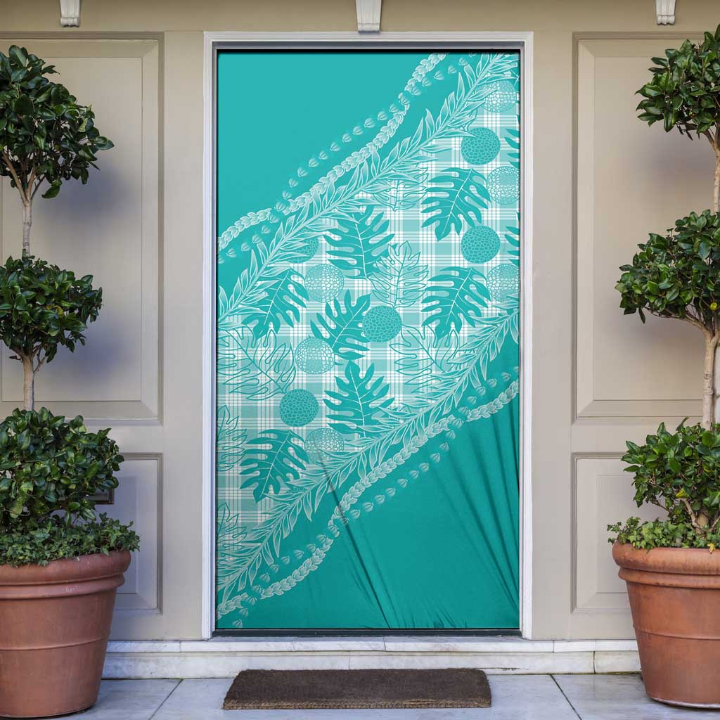 Hawaii Breadfruit Palaka Door Cover Polu Opal Maile Lei - Polynesian Pride