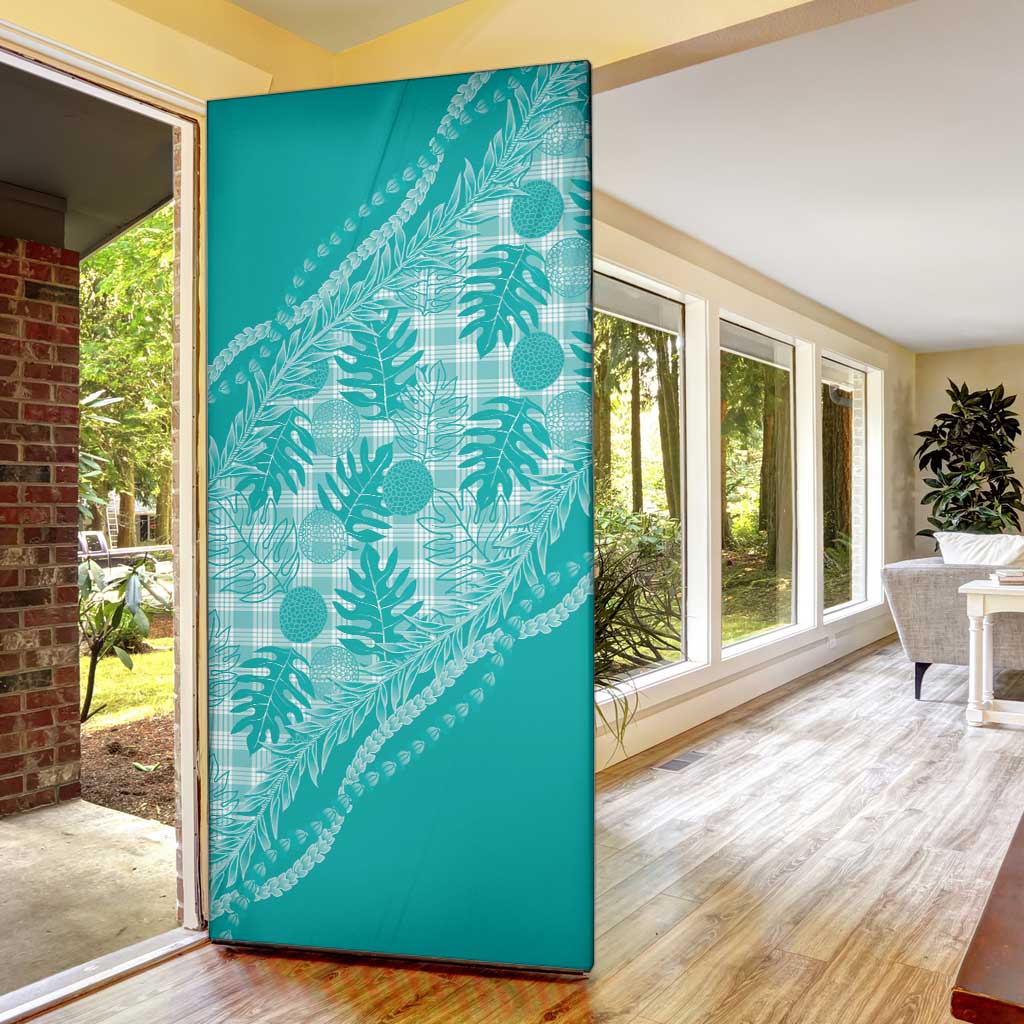 Hawaii Breadfruit Palaka Door Cover Polu Opal Maile Lei - Polynesian Pride