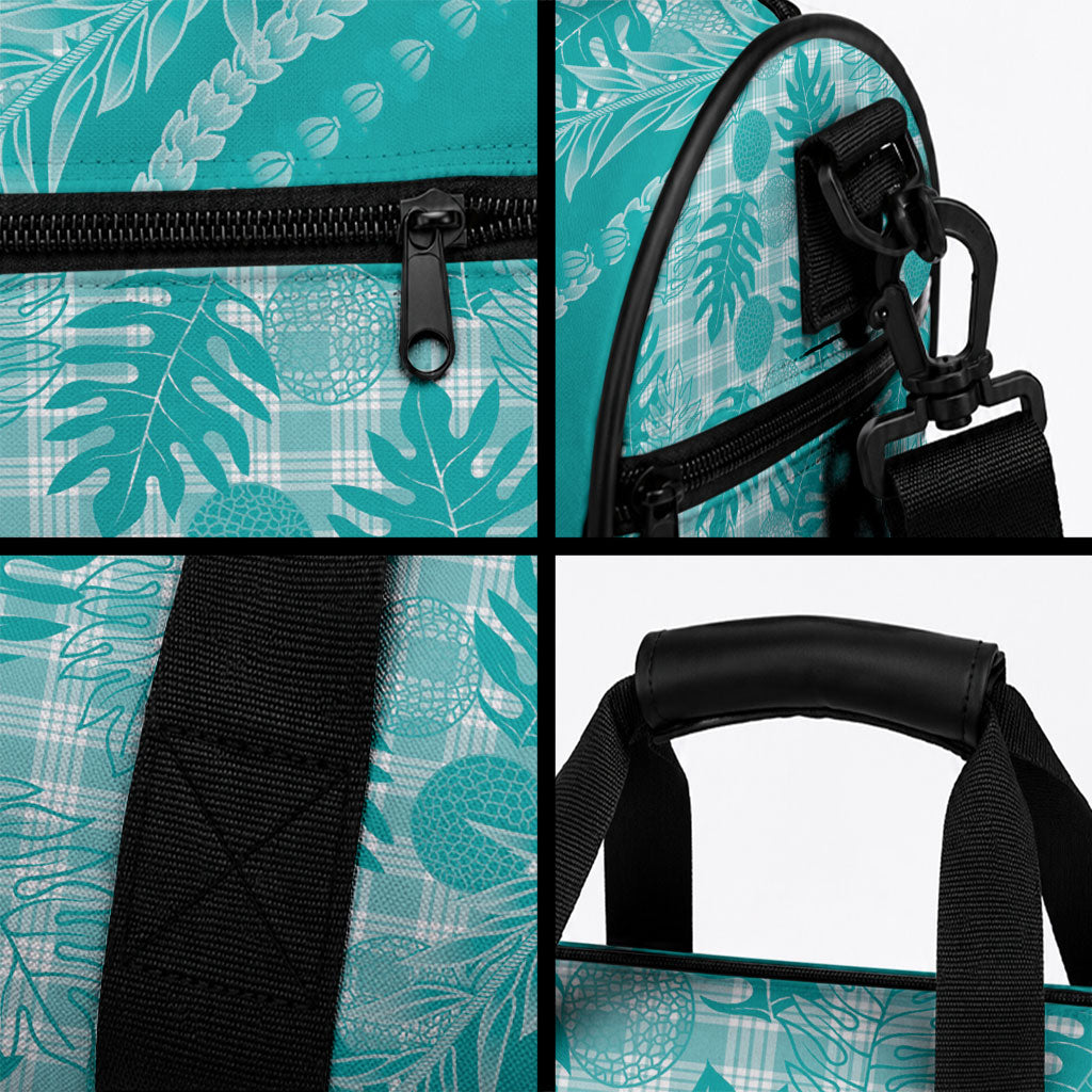 Hawaii Breadfruit Palaka Duffle Bag Polu Opal Maile Lei LT9 - Polynesian Pride