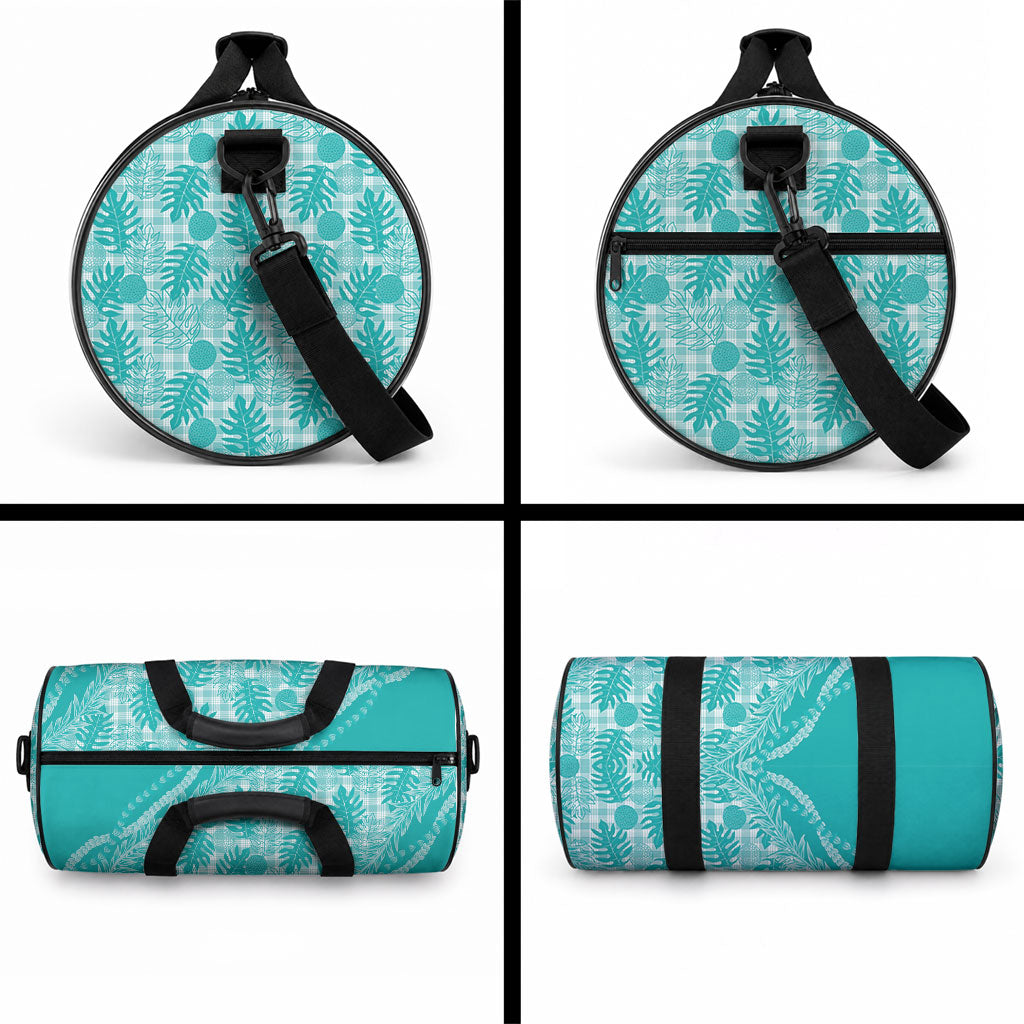 Hawaii Breadfruit Palaka Duffle Bag Polu Opal Maile Lei LT9 - Polynesian Pride