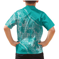 Hawaii Breadfruit Palaka Family Matching Mermaid Dress and Hawaiian Shirt Polu Opal Maile Lei - Polynesian Pride