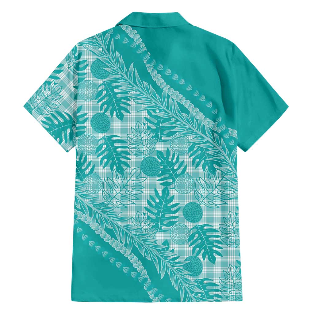 Hawaii Breadfruit Palaka Family Matching Puletasi and Hawaiian Shirt Polu Opal Maile Lei LT9 - Polynesian Pride
