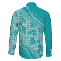 Hawaii Breadfruit Palaka Family Matching Short Sleeve Bodycon Dress and Hawaiian Shirt Polu Opal Maile Lei - Polynesian Pride