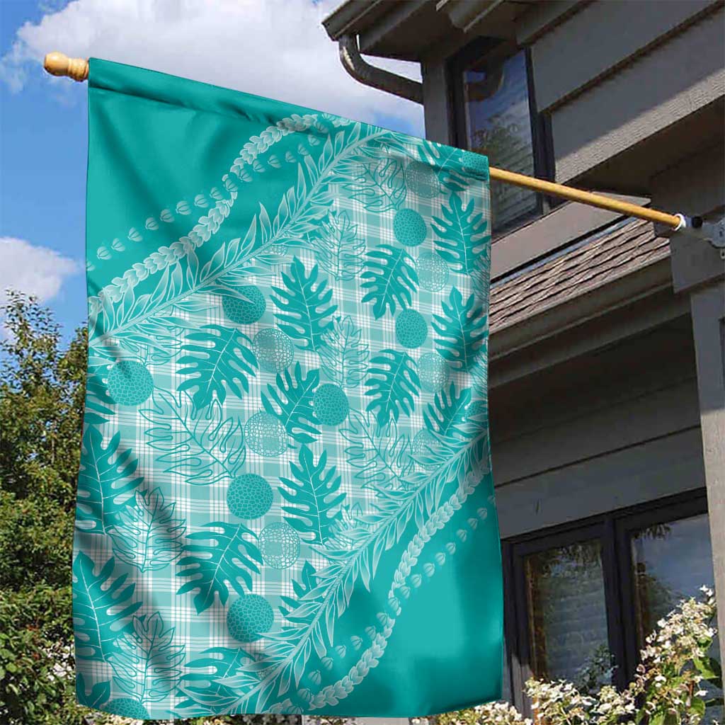 Hawaii Breadfruit Palaka Garden Flag Polu Opal Maile Lei - Polynesian Pride