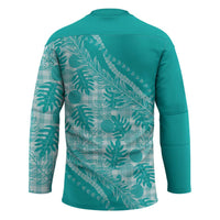 Hawaii Breadfruit Palaka Hockey Jersey Polu Opal Maile Lei - Polynesian Pride
