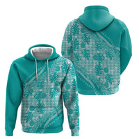 Hawaii Breadfruit Palaka Hoodie Polu Opal Maile Lei - Polynesian Pride