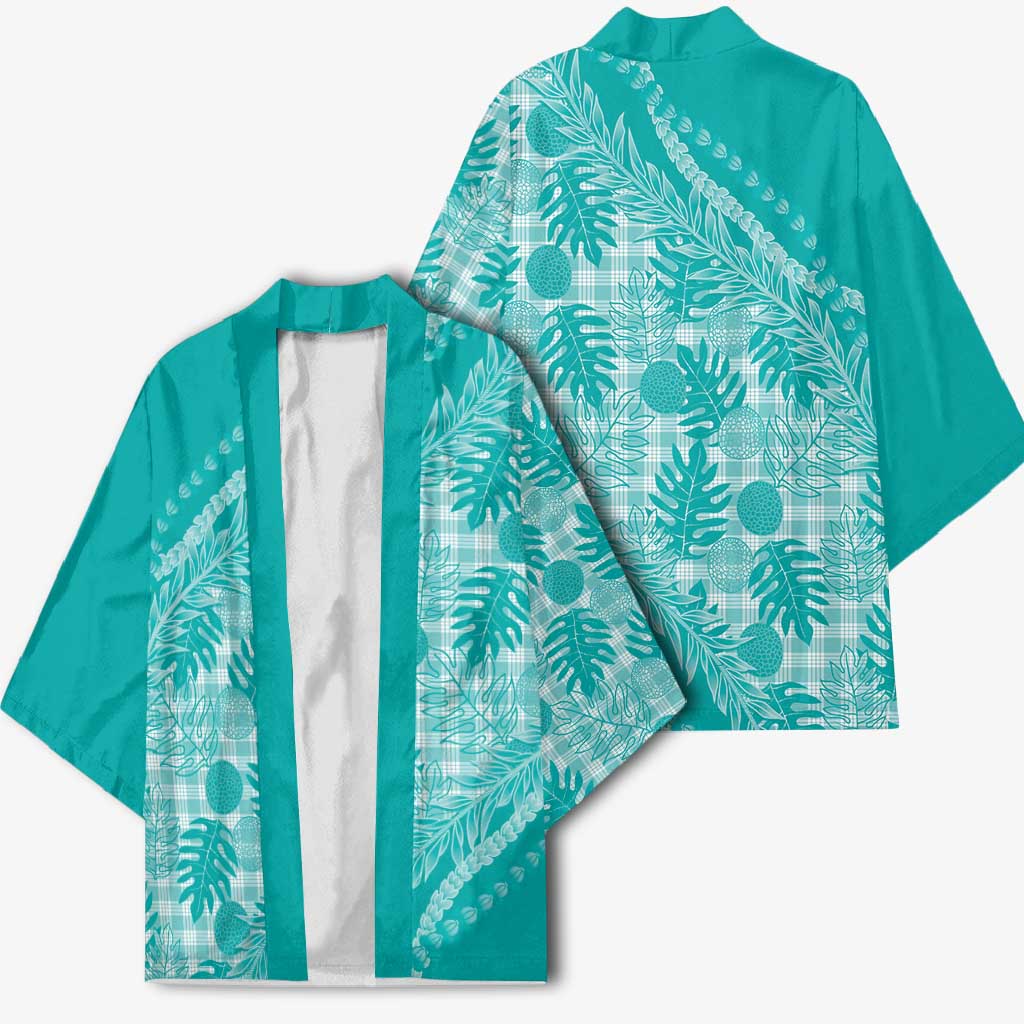 Hawaii Breadfruit Palaka Kimono Polu Opal Maile Lei - Polynesian Pride